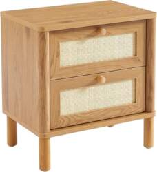 BAÏTA Haida Oak Effect Rattan Bedside