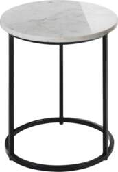 Beliani Tyrell Side Table Marble White