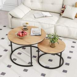 BOFENG Round Nesting Coffee Table, Set