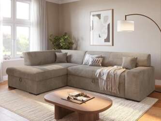 BROMARKT Corner Sofa with Sleep Function