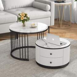 Coffee Tables Set of 2 Round