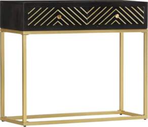 Console Table Black Gold 90 x
