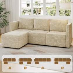 Devoko Modular L-Shaped Sofa 215 cm