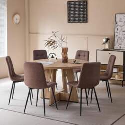 Dining Set 7-Piece 120 cm Round