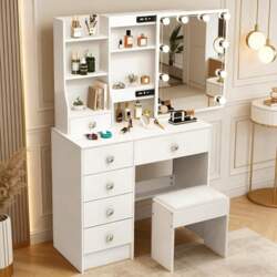 Dressing Table with LED Lighting and