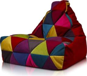 Ecopuf Keiko S Patchwork Microfibre Bean