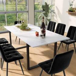 Extendable Dining Table Space Saving Iron