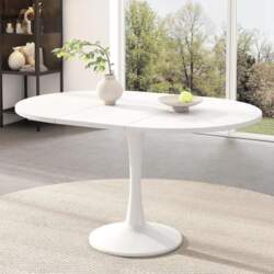 Extendable Oval Dining Table, 100/140 x