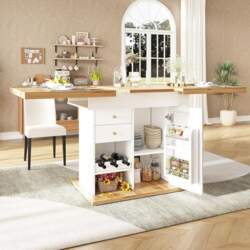 Extendable Wooden Dining Table, Kitchen Table