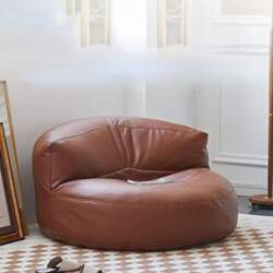 Faux Leather Bean Bag Sofa Set