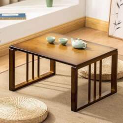 Folding Bamboo Coffee Table No Assembly