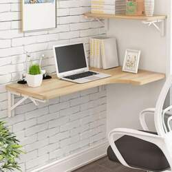 Folding Corner Table L Shape Wall