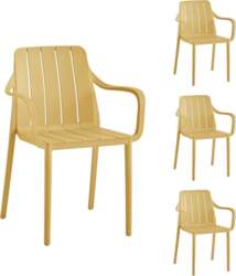 Garden Chairs Set of 4 Stackable