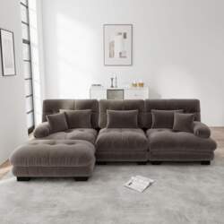Gecheer Oversized L Shape Sofa, Modular