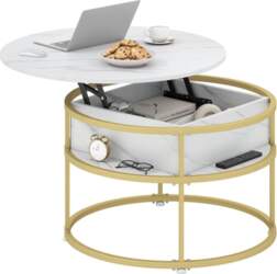 GIANTEX Coffee Table with Height-Adjustable Top