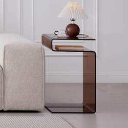 Glass Bedside Table, Side Table, S