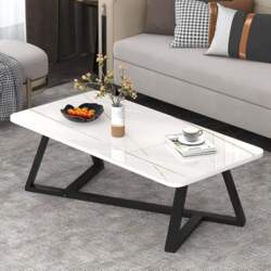 Glass Coffee Table, Modern Rectangular Coffee
