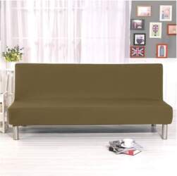 GUOCU Elastic Sofa Throw Plain Armless