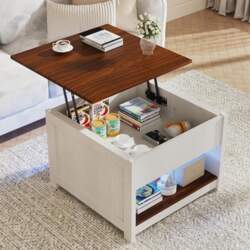 Height-adjustable coffee table 62 x 62