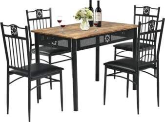 HOMASIS 5-Piece Dining Table Set, Dining