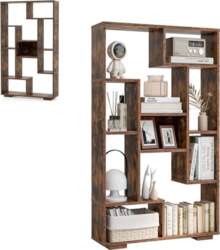 HOMASIS Bookcase with 9 Compartments, Cube