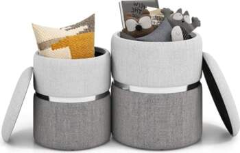 HOMASIS Set of 2 Stools with
