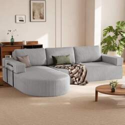 HOMRELEXA Corner Sofa with Sleep Function