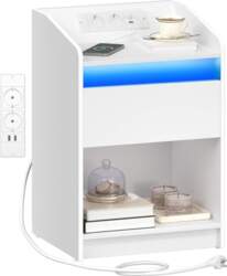 Hzuaneri Bedside Table with LED Light