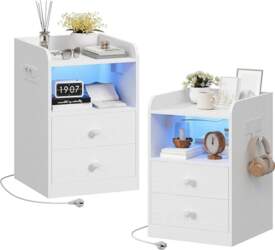 IRONCK Bedside Table Set of 2