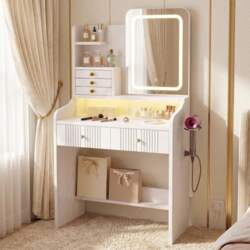 IRONCK Dressing Table with LED Mirror