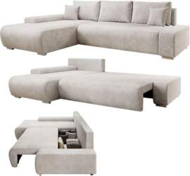 Juskys Iseo Left Sofa with Sleep