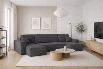 Kaiser Möbel, Corner Sofa with Sleep