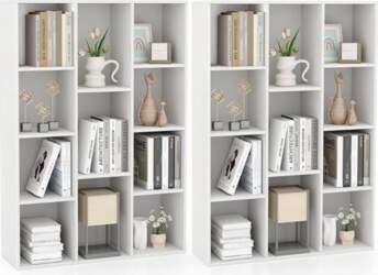 KOMFOTTEU Open Bookcase with 11 Compartments