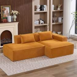 L-Shaped Modular Sofa, 3-Seater Corner Sofa