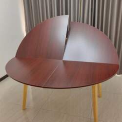 Large Round Folding Table with Top