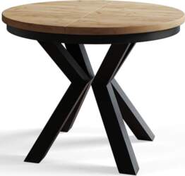Loft Round Dining Room Table Extendible