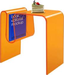 M-Form Acrylic Side Table with Usable