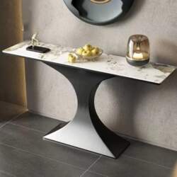 Marble Console Table, Modern Sofa and