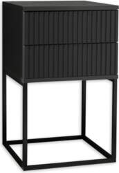 Marle Graphite Bedside Table - Modern