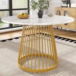 Merax Round Dining Table, Small Table