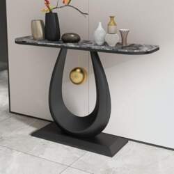 Modern Console Table with Faux Marble