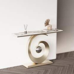 Modern Rock Panel Console Sofa Table