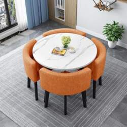 Modern Round/Square Dining Table Set with