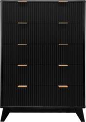 Moderne Fluted Kommode mit 5 Schubladen