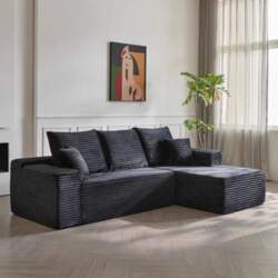 Modular Sectional Sofa, Fluffy Cord Cloud