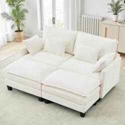 Modular Sofa with Sleep Function, Chenille