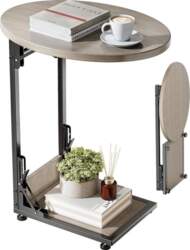 Mutool C-shaped Side Table, Foldable Side