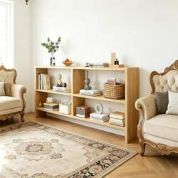 Narrow Sofa Table with Cable Management