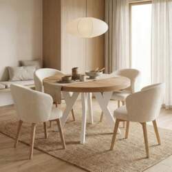 Pero Round Extendable Dining Room Table