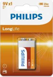 Philips Akumulators 6f22 9v longlif e
